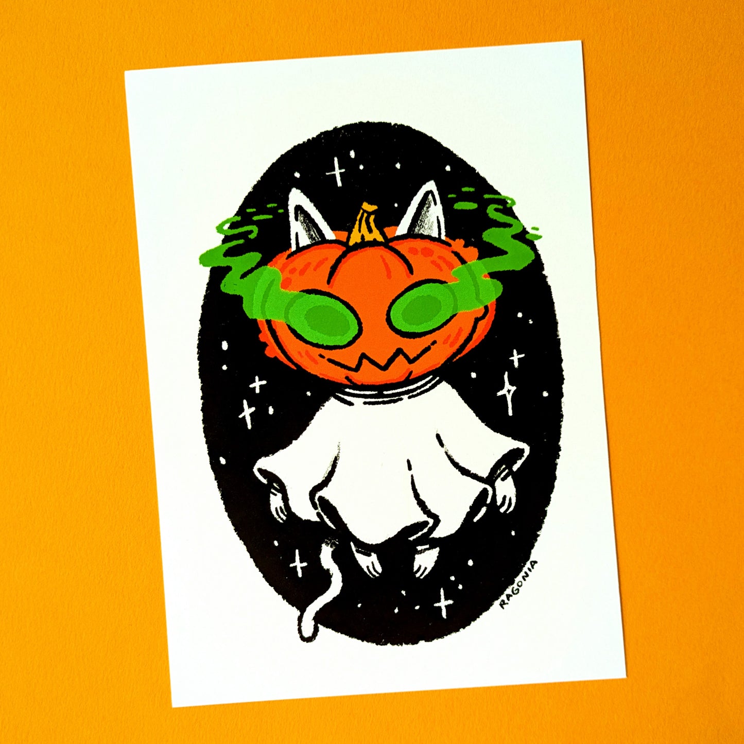 Ghost Cat 5x7" Print