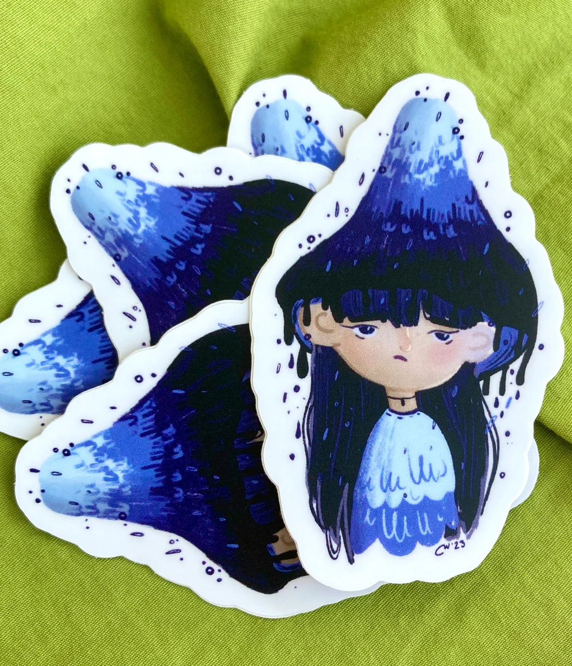 Blue Mushroom Girl sticker