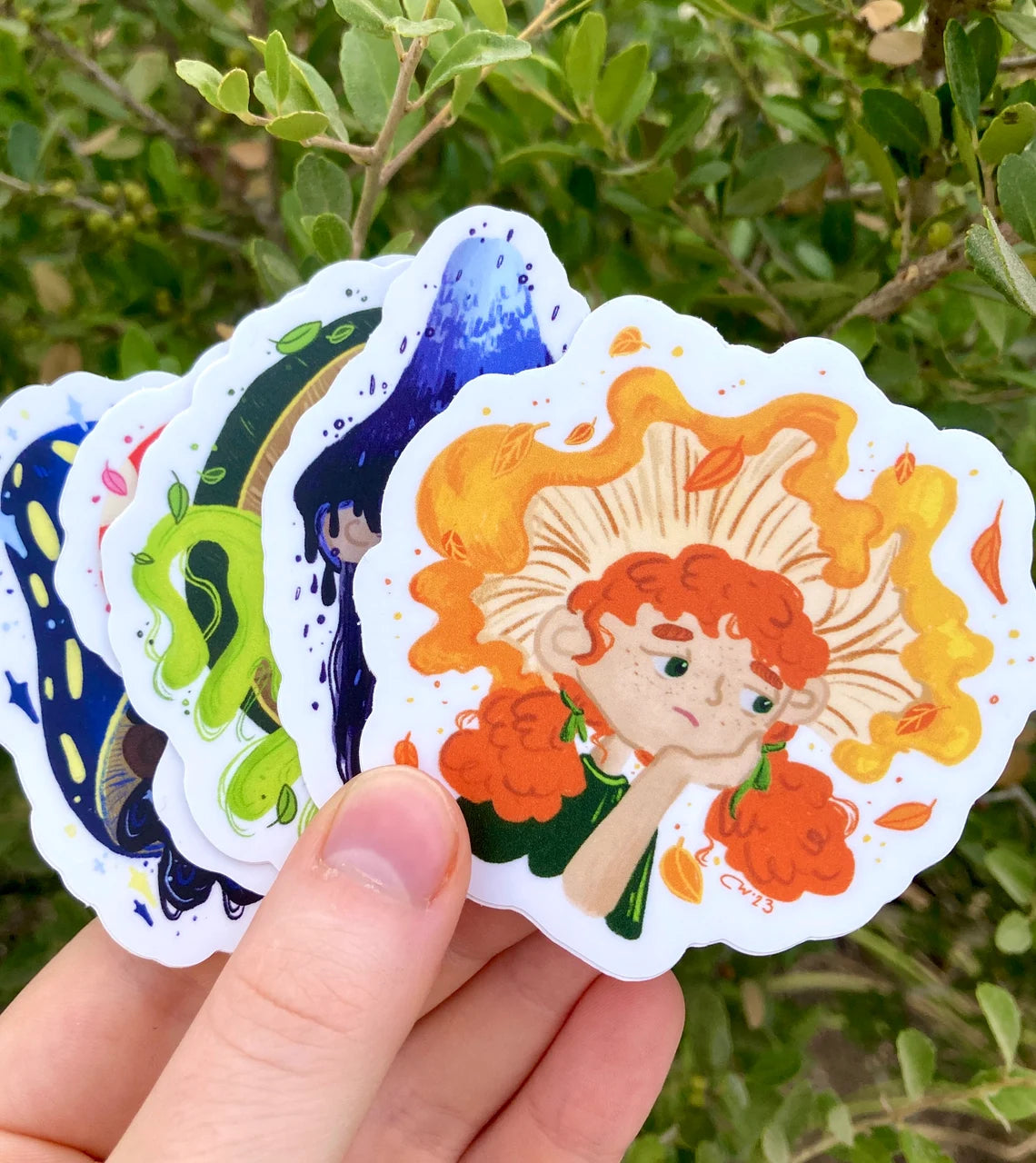 Orange Mushroom Girl sticker