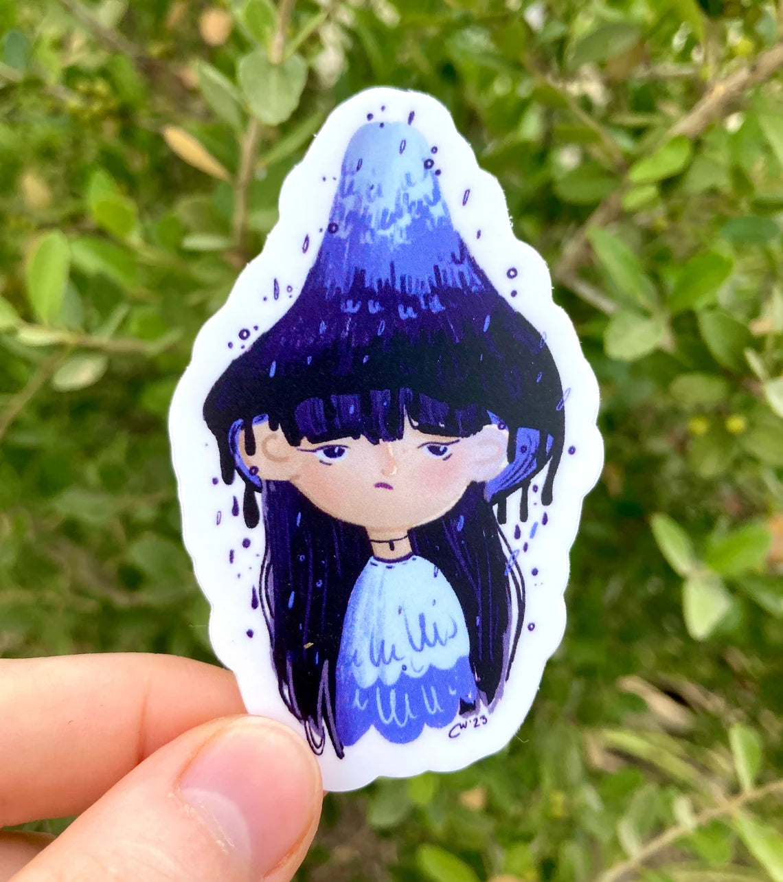 Blue Mushroom Girl sticker
