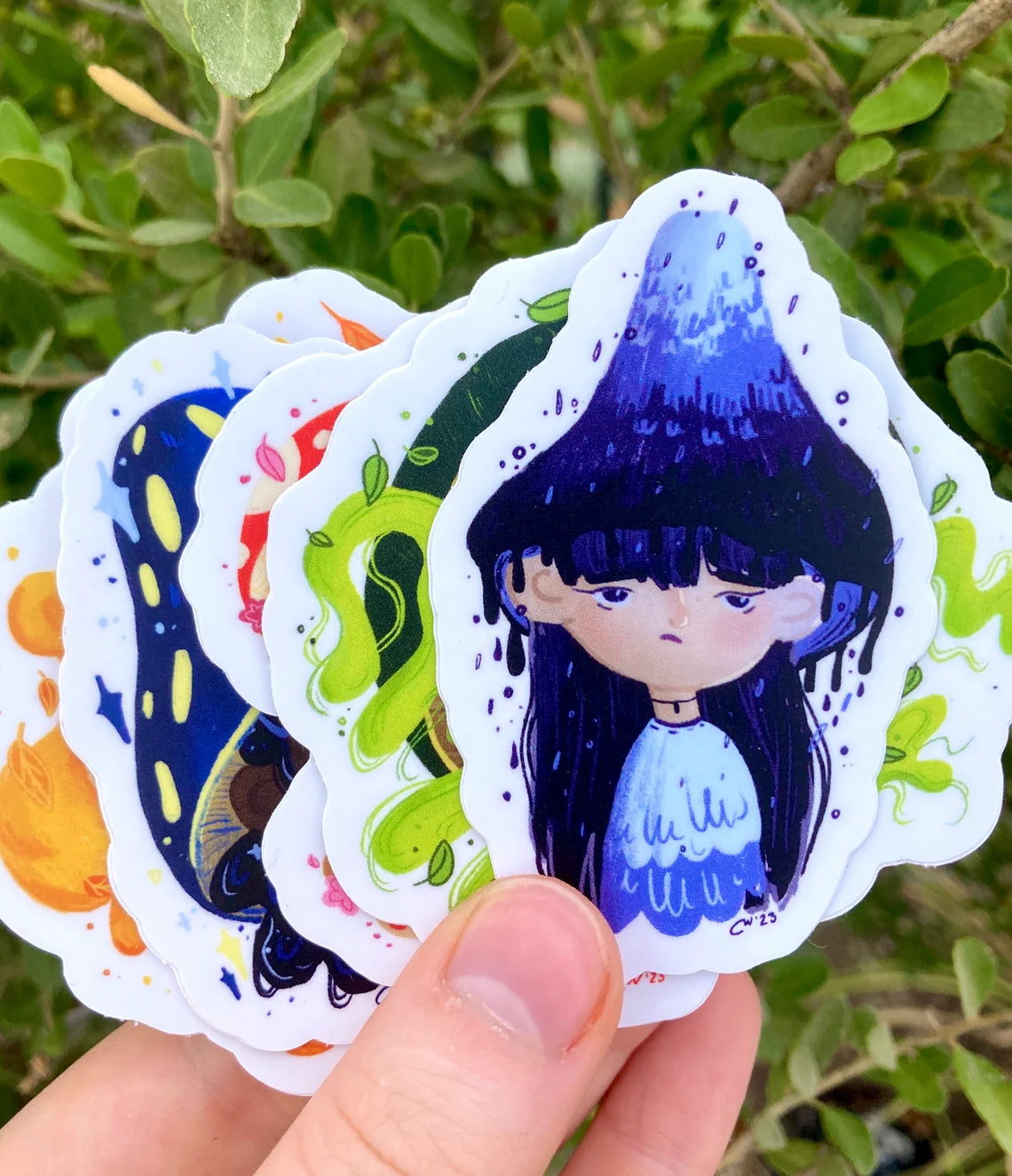 Blue Mushroom Girl sticker