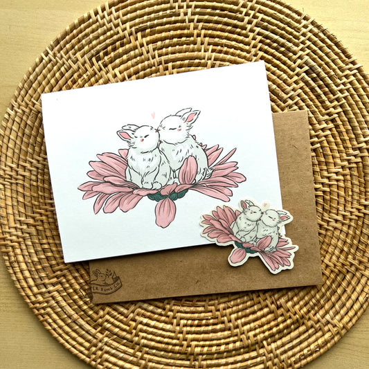 Flower Kiss Buns card