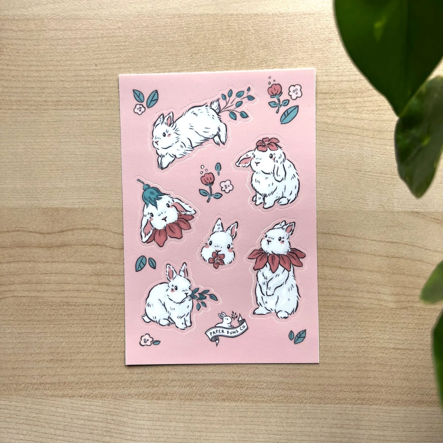 Little Flower Buns sticker sheet