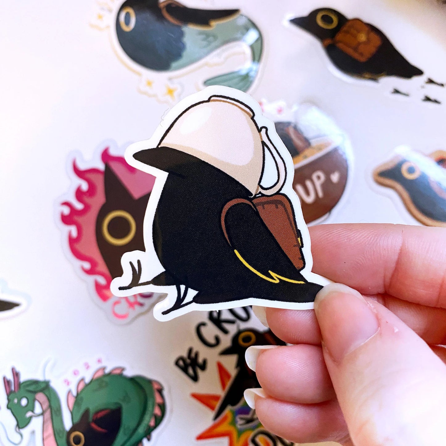 crow cuphead sticker