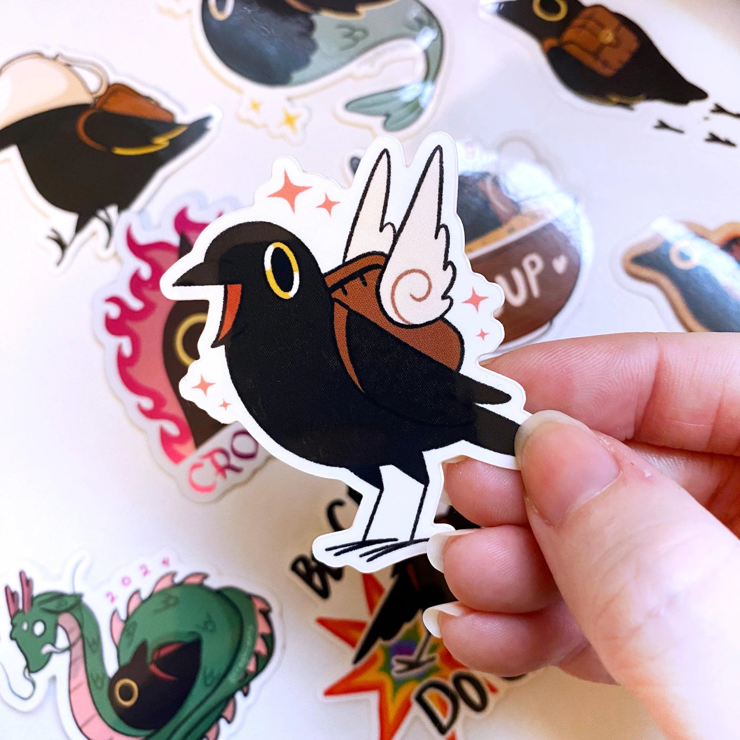 crow wings sticker