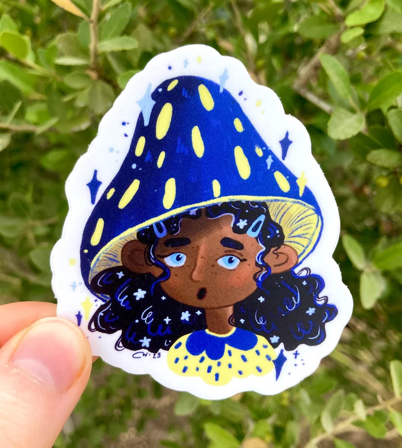 Purple Mushroom Girl sticker