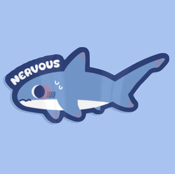 Nervous Shark sticker
