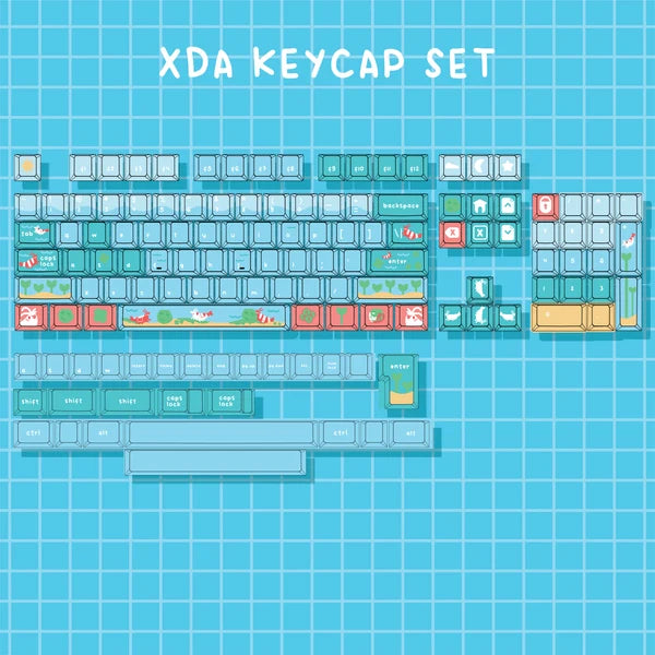 Marimo Shrimp keycaps set