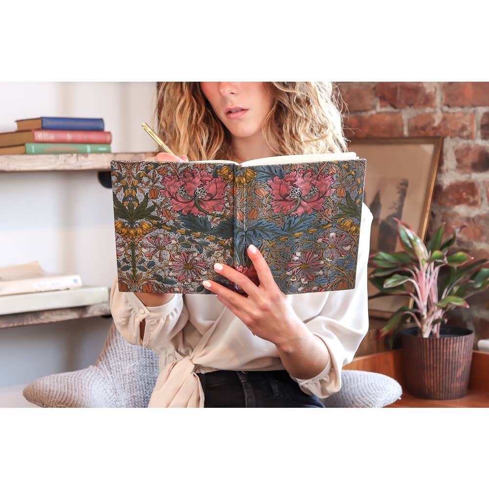 Paperblanks Morris Pink Honeysuckle Lined Hardcover Notebook