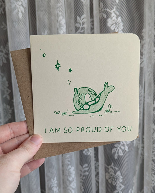 i am so proud of you snouse risograph card