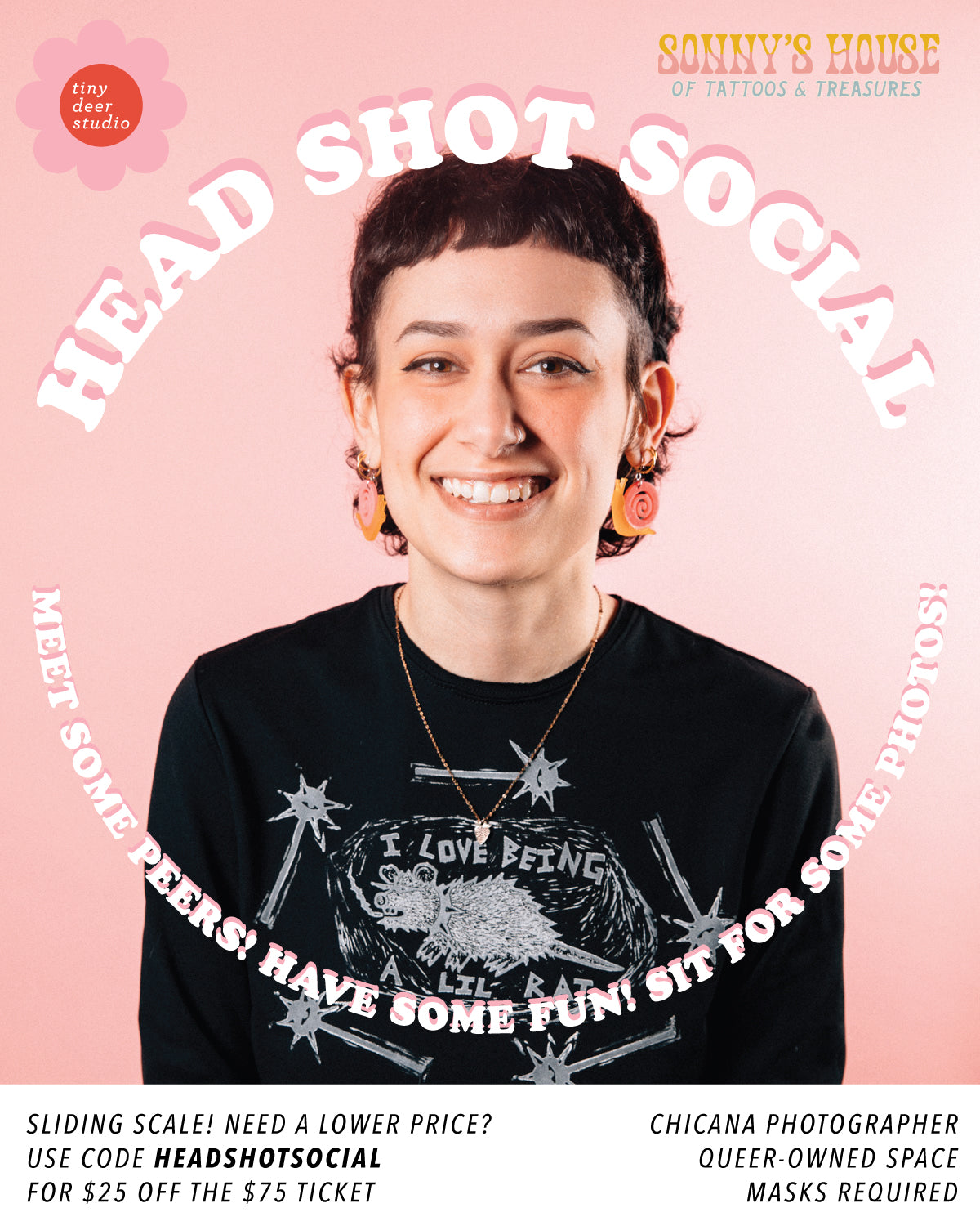 Sliding Scale Headshot Social Ticket