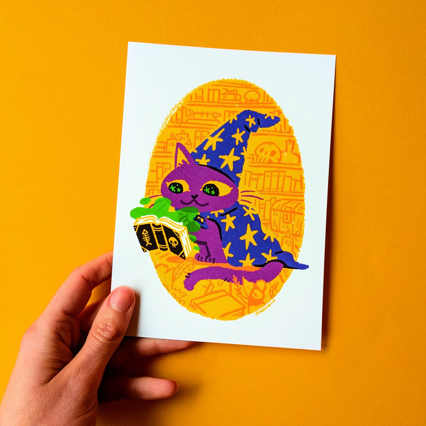 Wizard Cat 5x7" Print