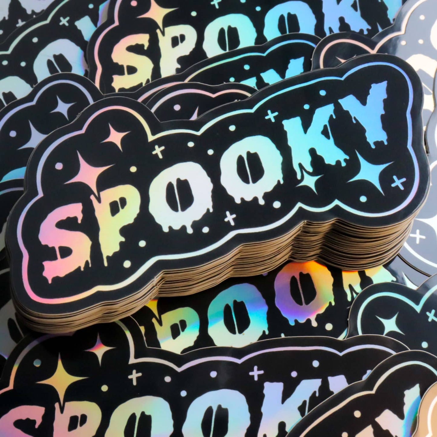 Spooky Holographic Vinyl Sticker
