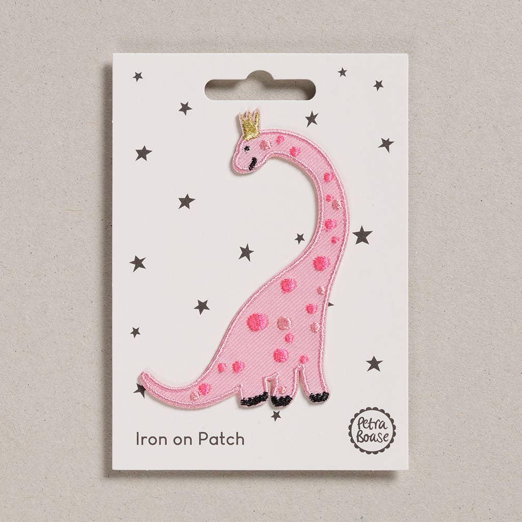 Iron on Patch Pink Dinosaur