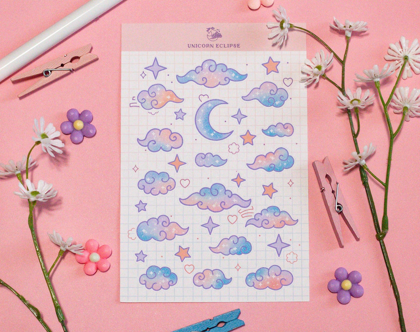 Clouds 2 Sticker Sheet