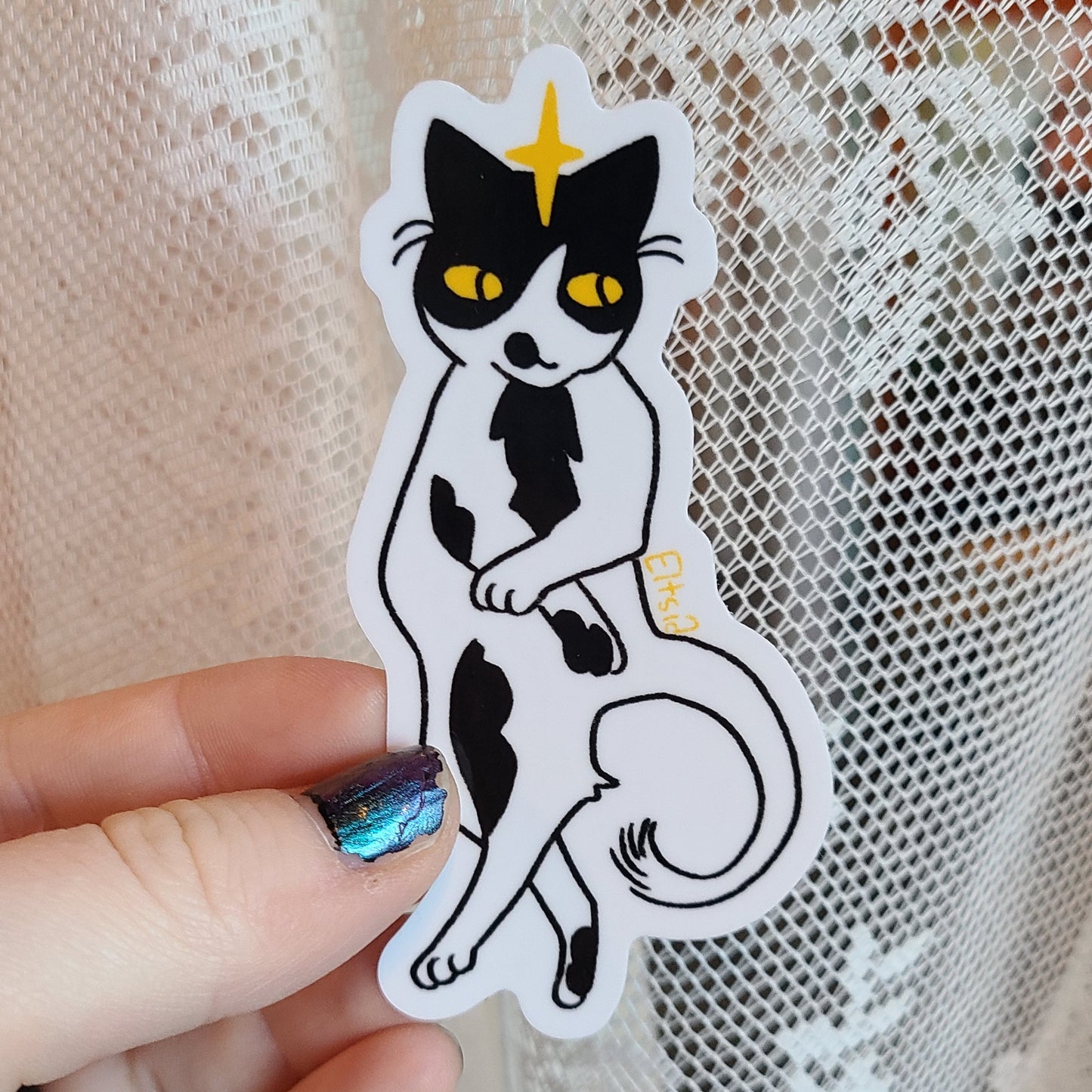 star cat sticker