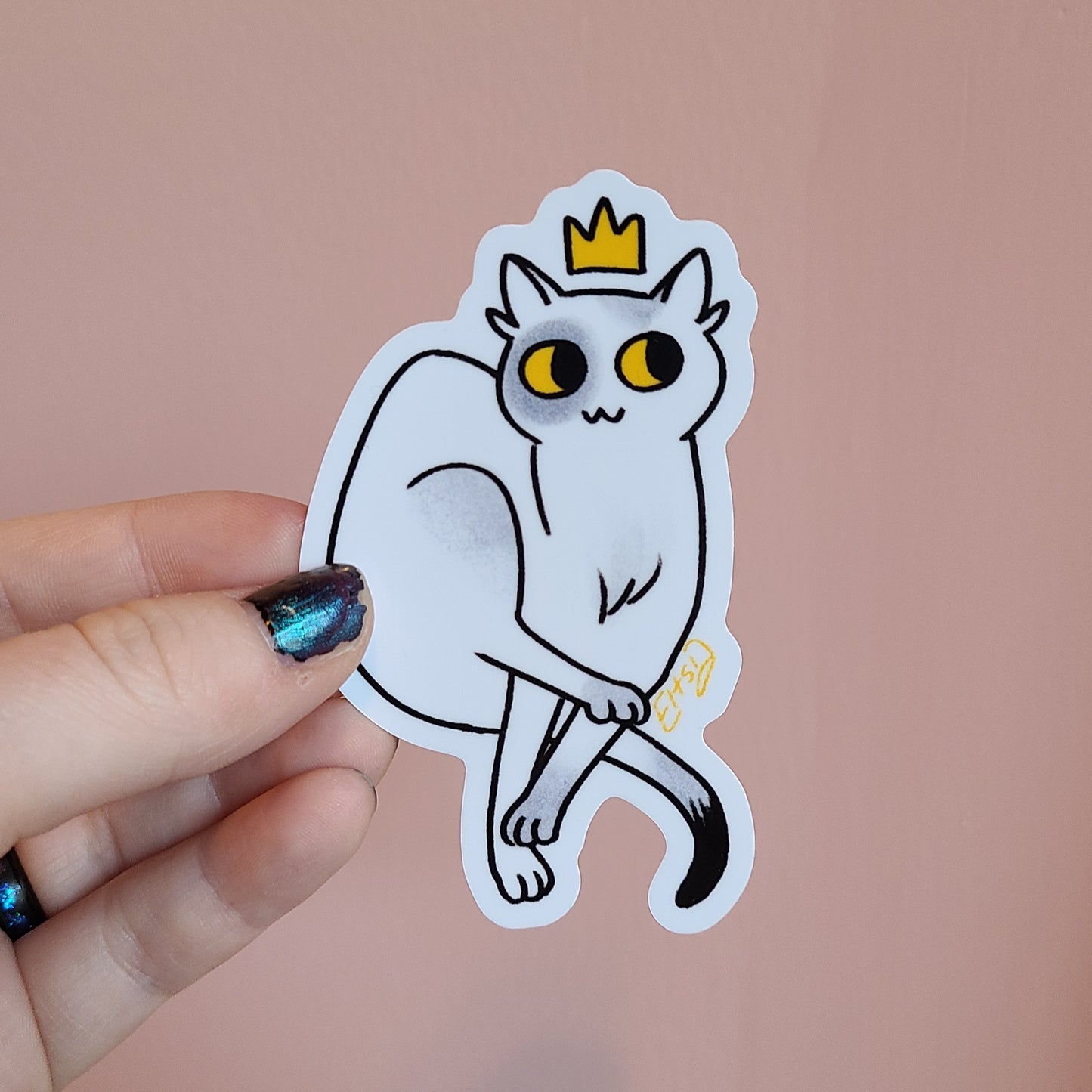 prince cat sticker