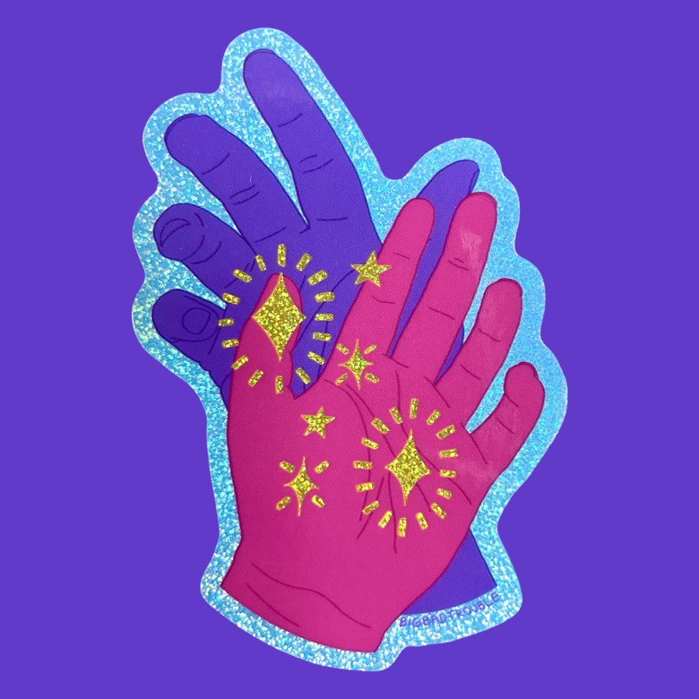 Sparkle Hands Sticker