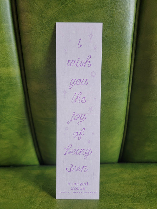 i wish you the joy of being seen bookmark