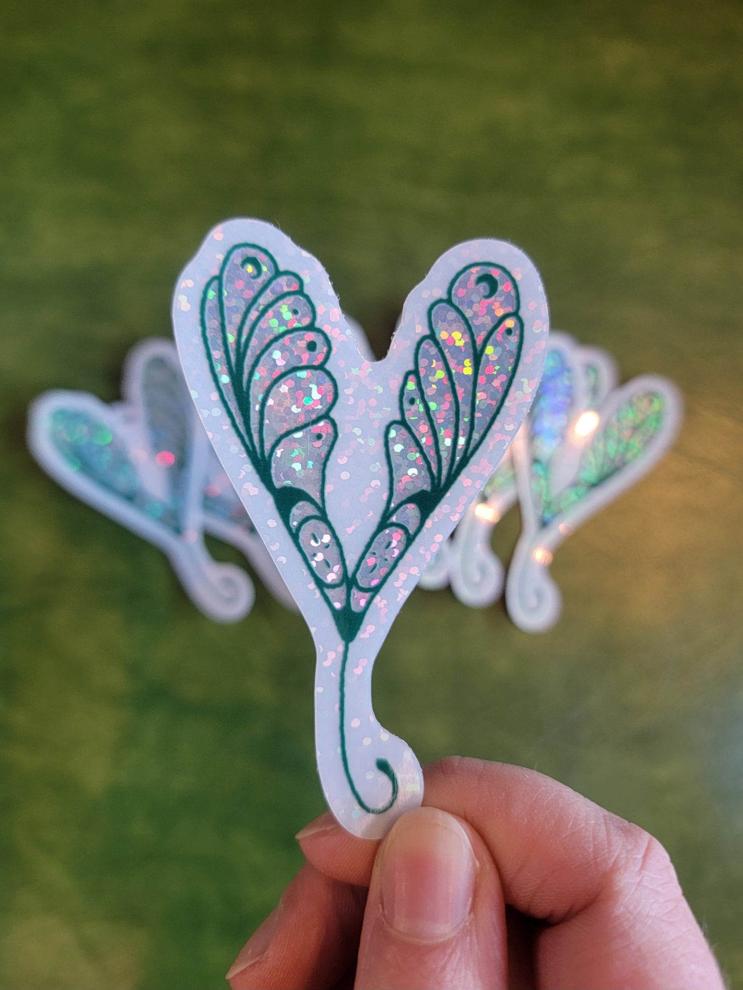 shimmery floating wish sticker