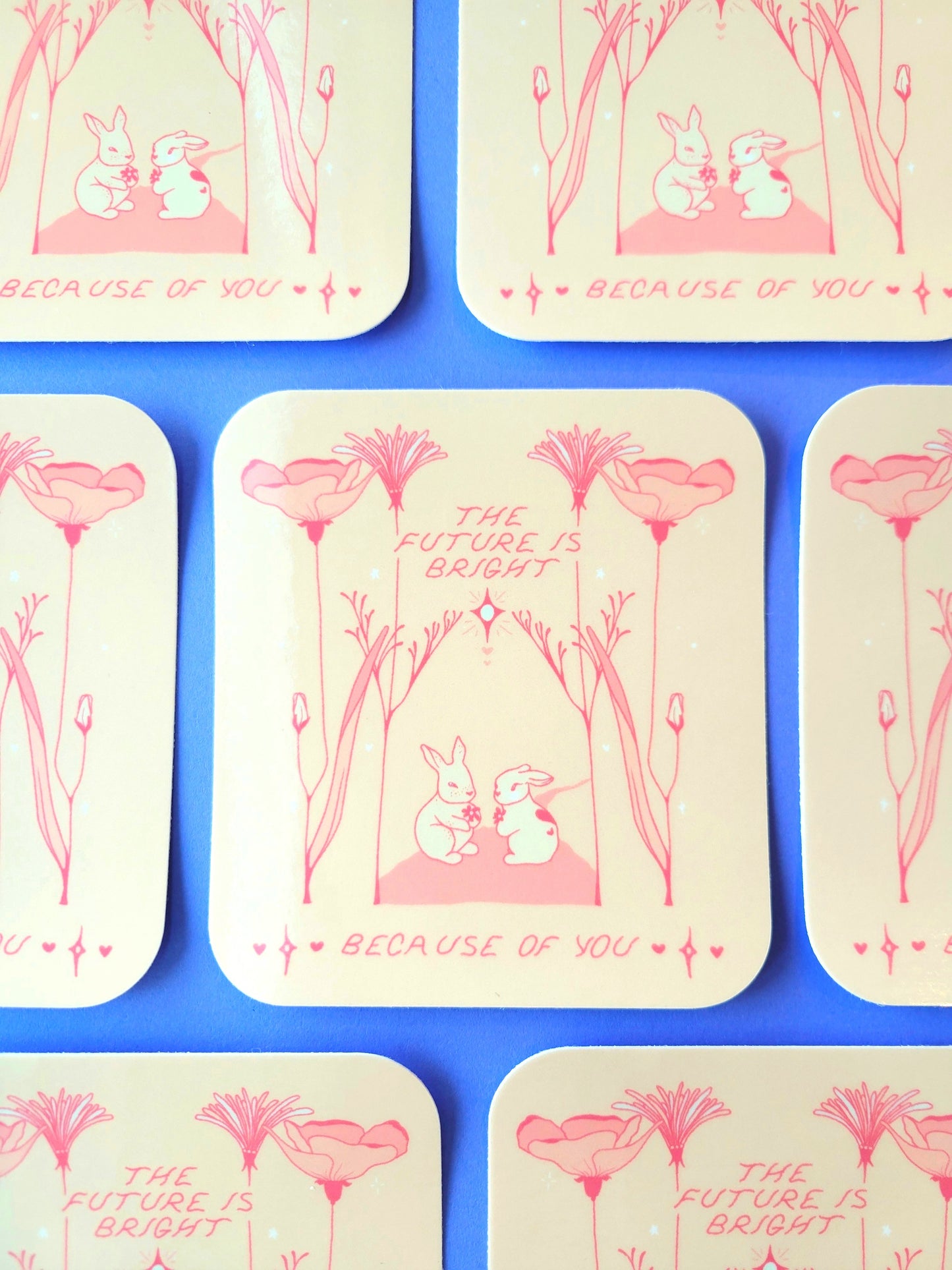 the future is bright jumbo bunny sticker