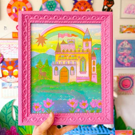 Pollypocket Castle Riso Print