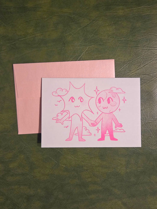 Sun and Moon Greeting Card