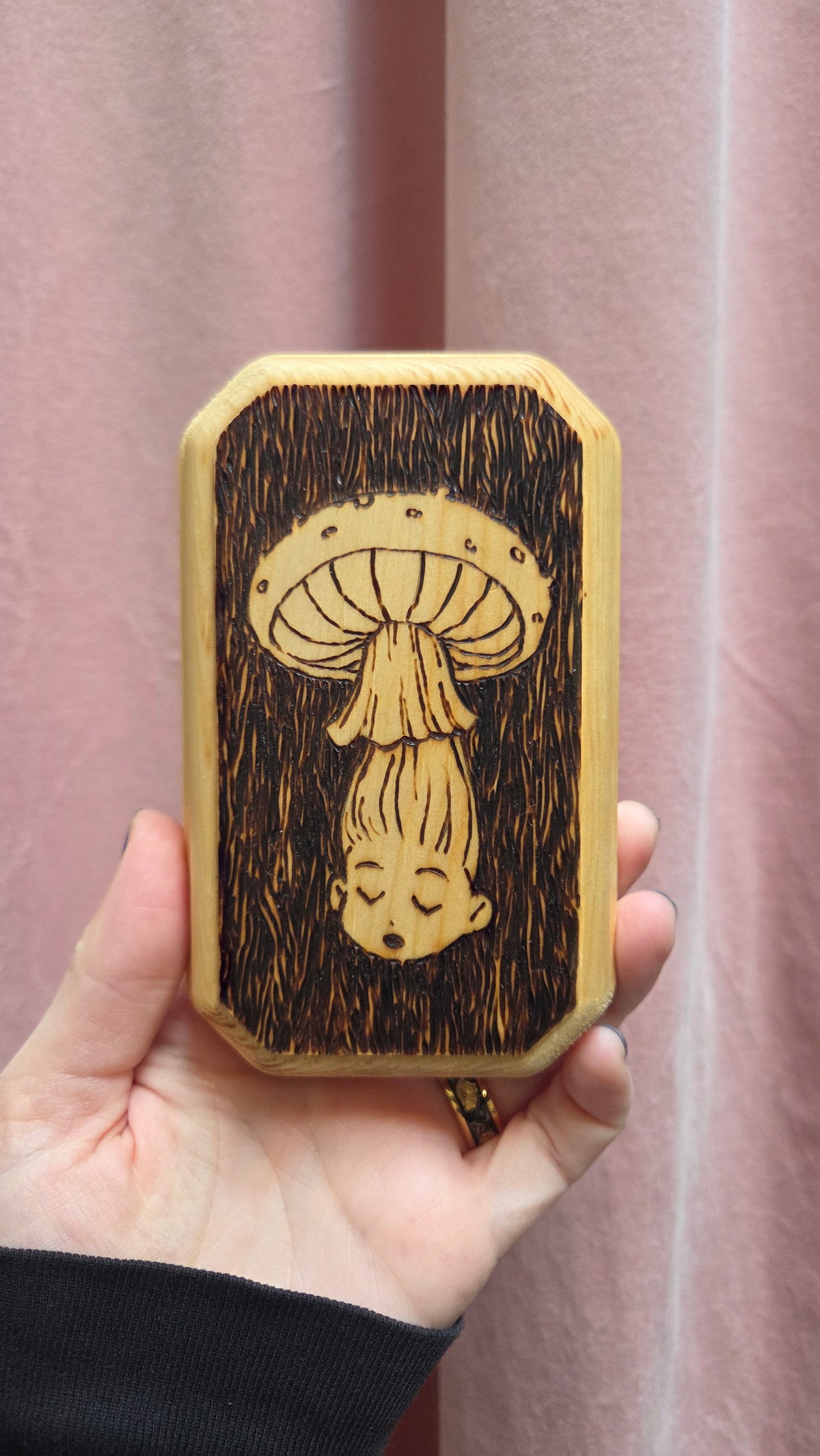 Amanita Mushroom Head woodburn