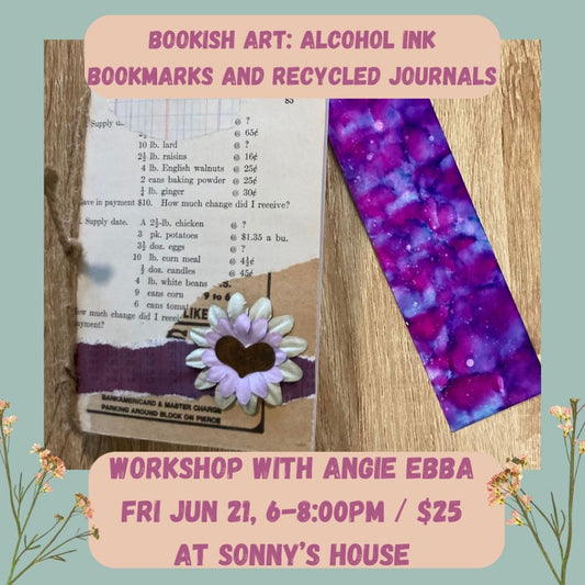 Bookish Art: Alcohol Ink Bookmarks & Recycled Journals