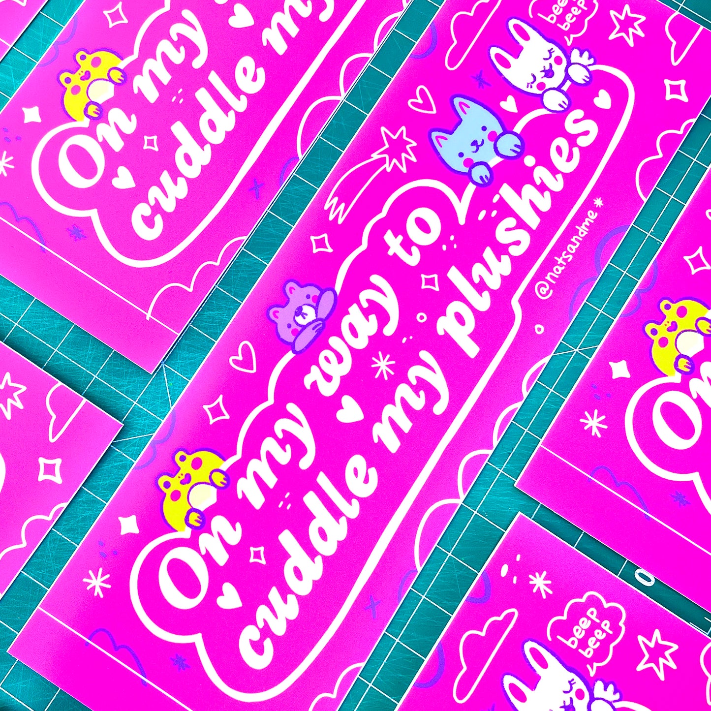 On my way to cuddle my plushies * Bumper Sticker