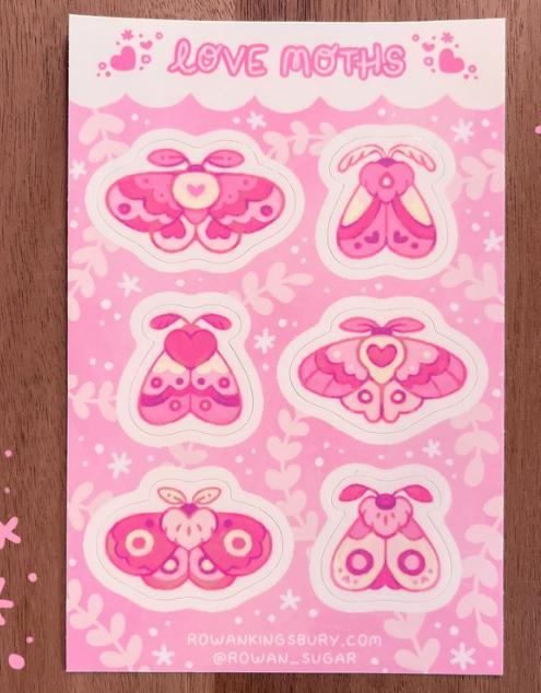 Love Moths Sticker Sheet
