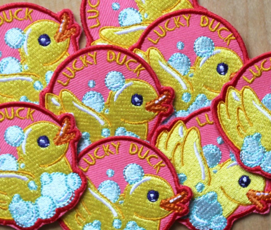 Lucky Duck Embroidered Patch