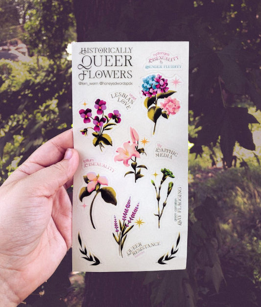 Historically Queer Flowers Sticker Sheet