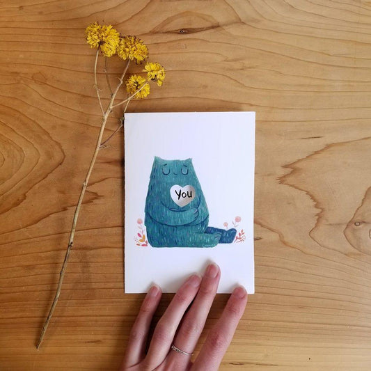 Miss You Monster Greeting Card