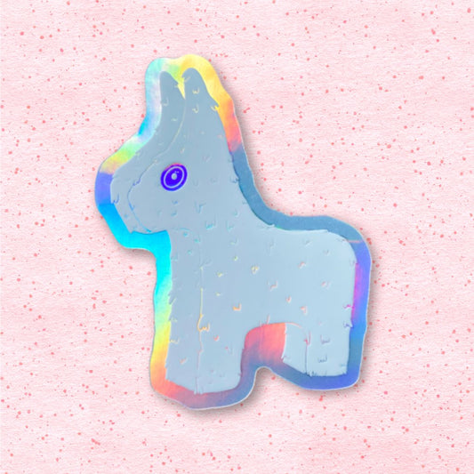 Ghost Llama Piñata Holographic Sticker