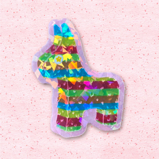 Party Llama Piñata Holographic Sticker