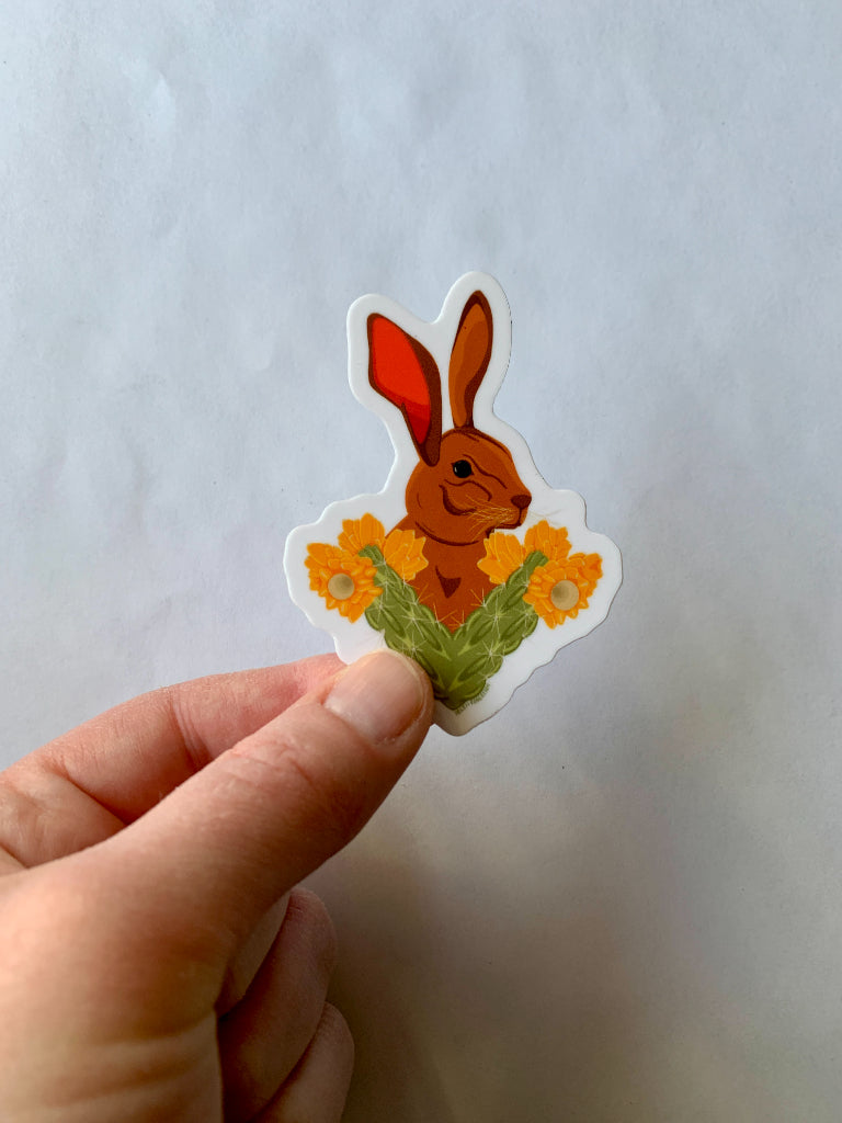Cholla Cactus Rabbit Sticker