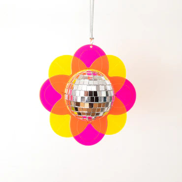 Pink and Yellow Double Daisy Disco
