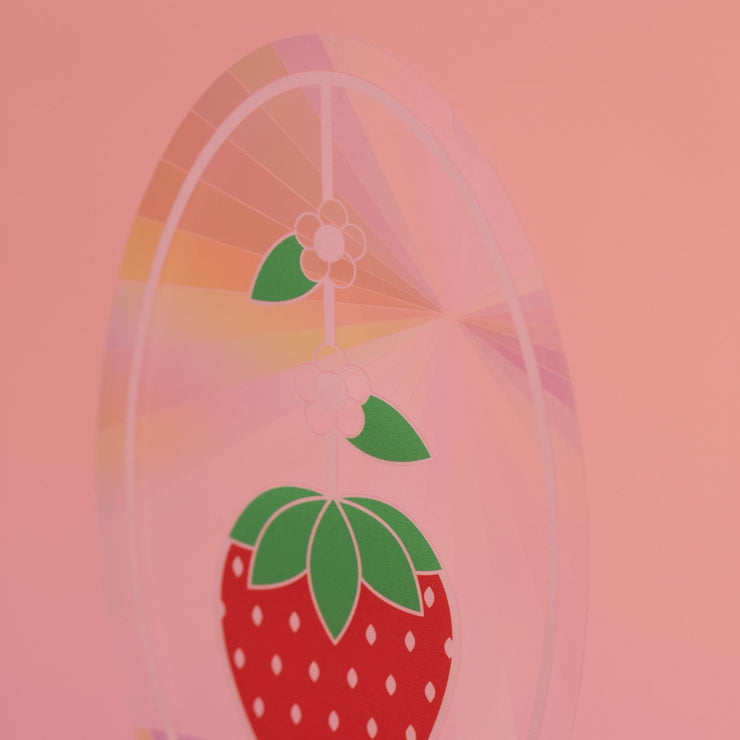 strawberry sun catcher decal