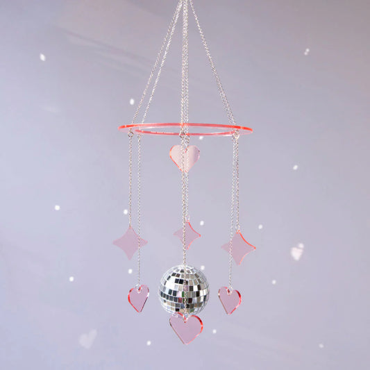 Mini Disco Mobile Hearts and Stars