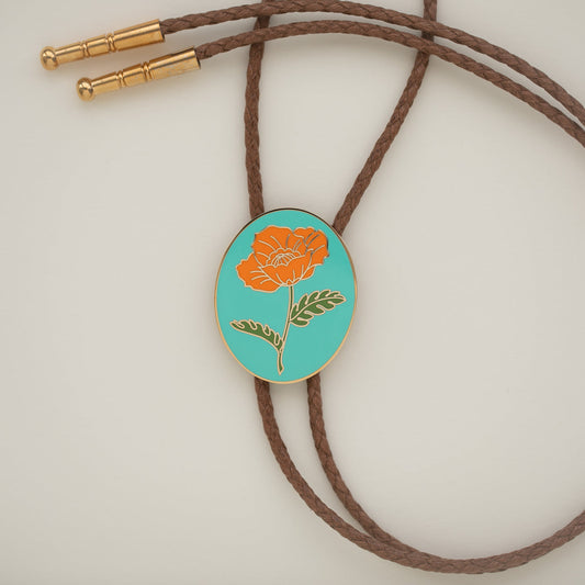 poppy bolo tie