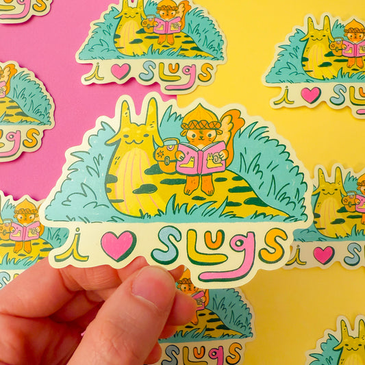 I love Slugs Sticker