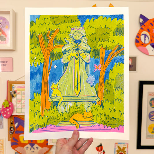 Forgotten Hero Riso Print