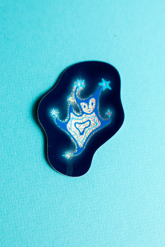 star child shimmery sticker