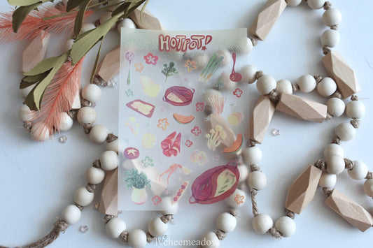 Hotpot Clear sticker sheet