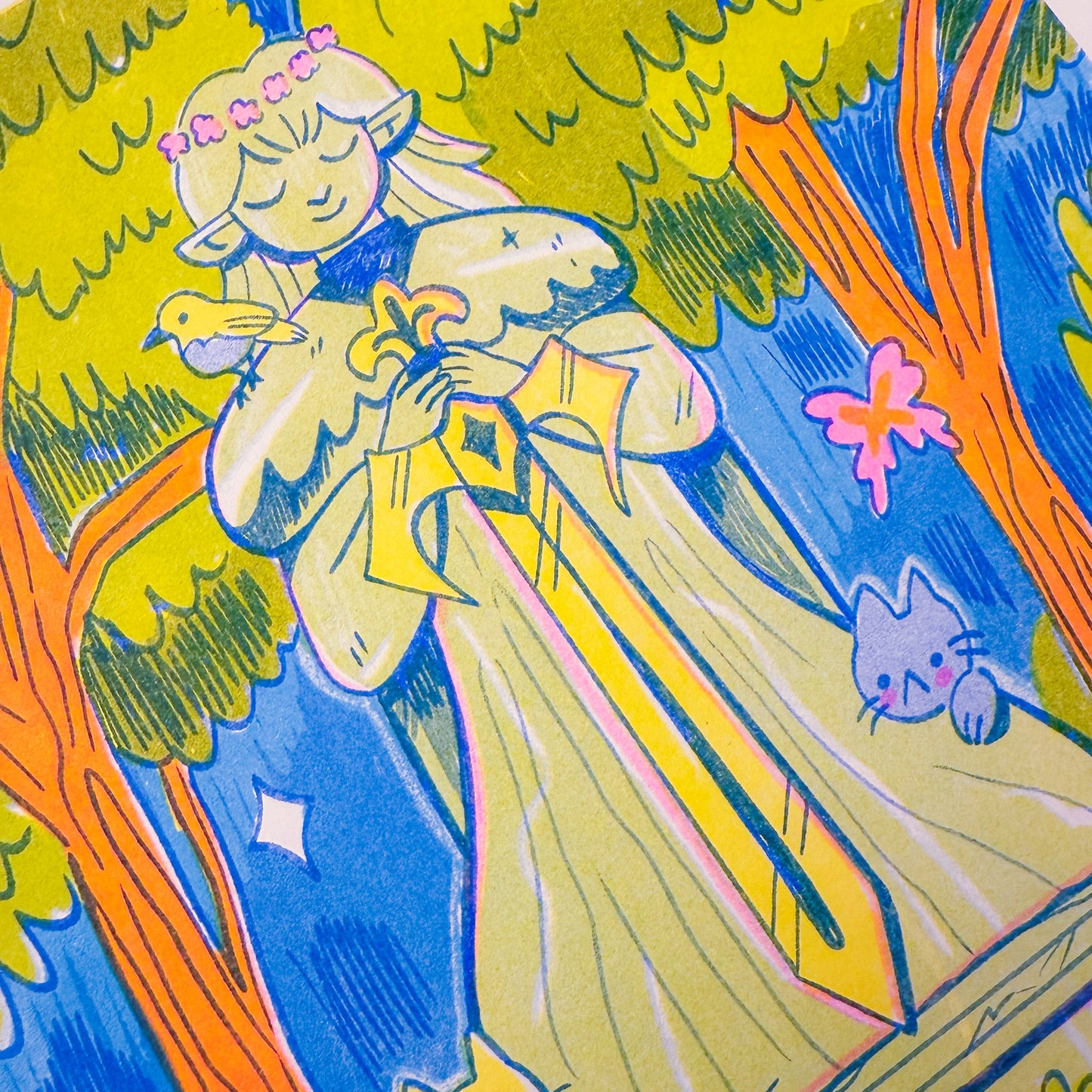 Forgotten Hero Riso Print