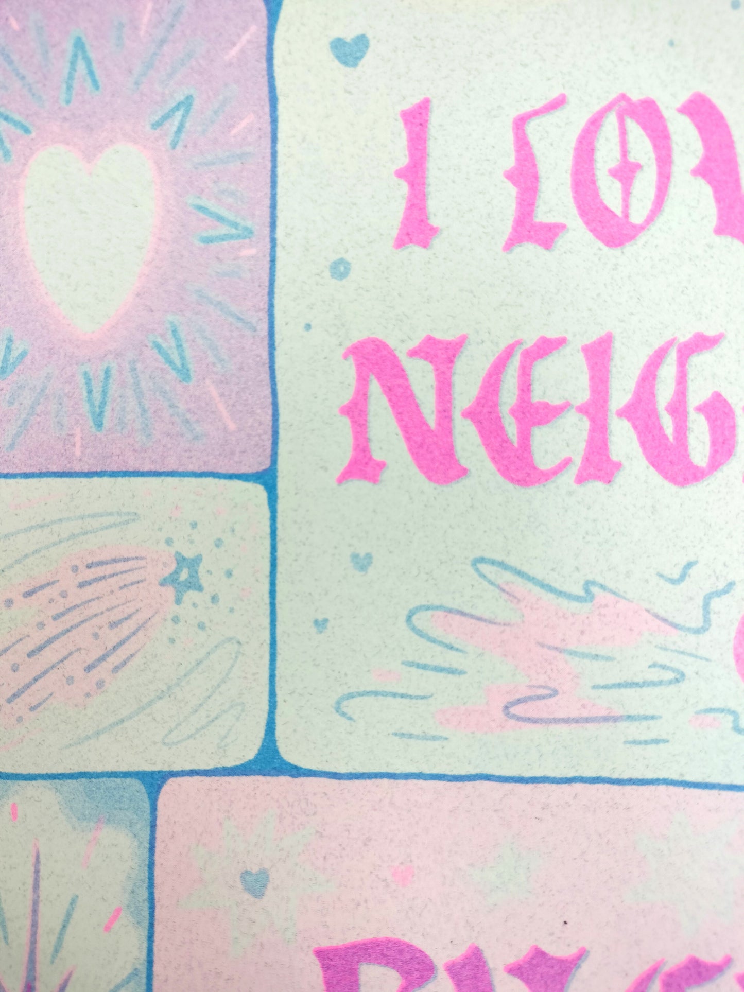 I LOVE MY NEIGHBORS protest print