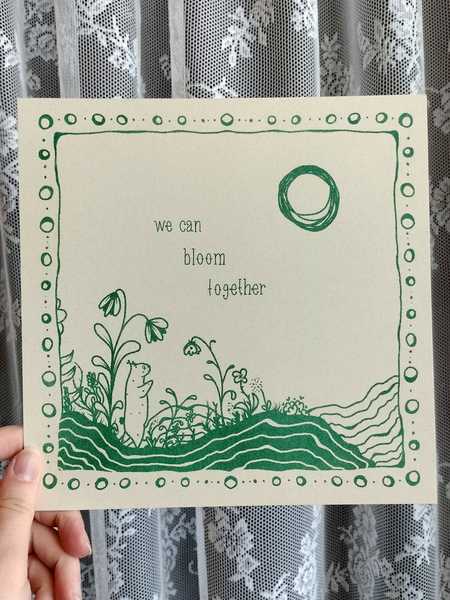 we can bloom together riso print