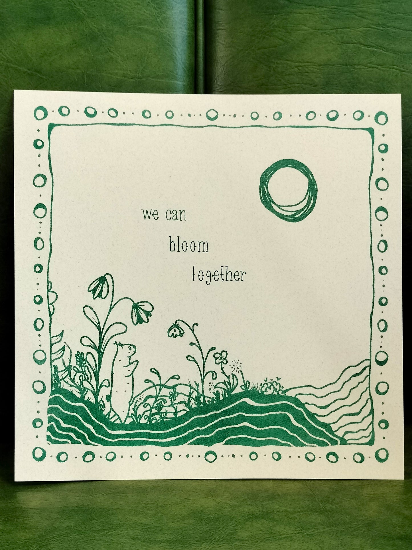 we can bloom together riso print