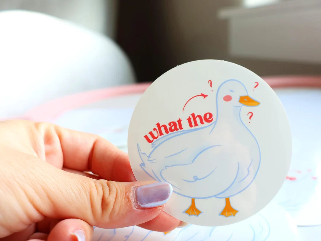 What The Duck sticker